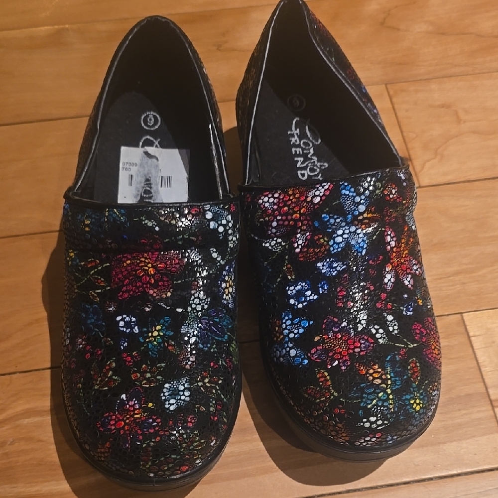 Colorful Floral Slip-On Shoes